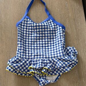 Mini Boden Seersucker Swimsuit